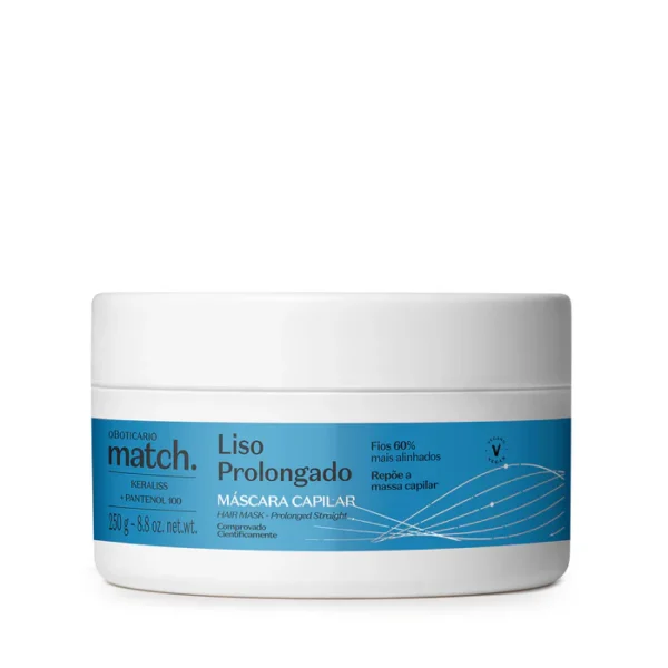 Mascarilla capilar lisos prolongados 250 Gr Match