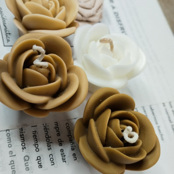 Vela Decorativa Rosa Pequeña - Imagen 9